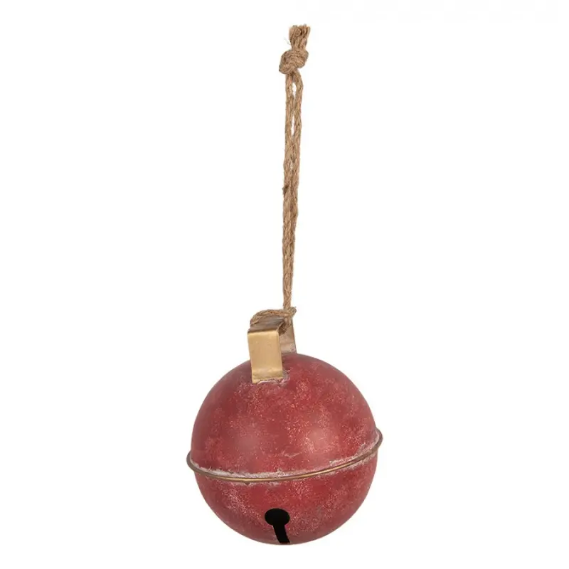 Červená závěsná vintage rolnička - Ø 16*18 cm Clayre & Eef
