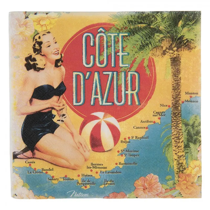 Sada 20 žlutých papírových ubrousků – 33x33 cm