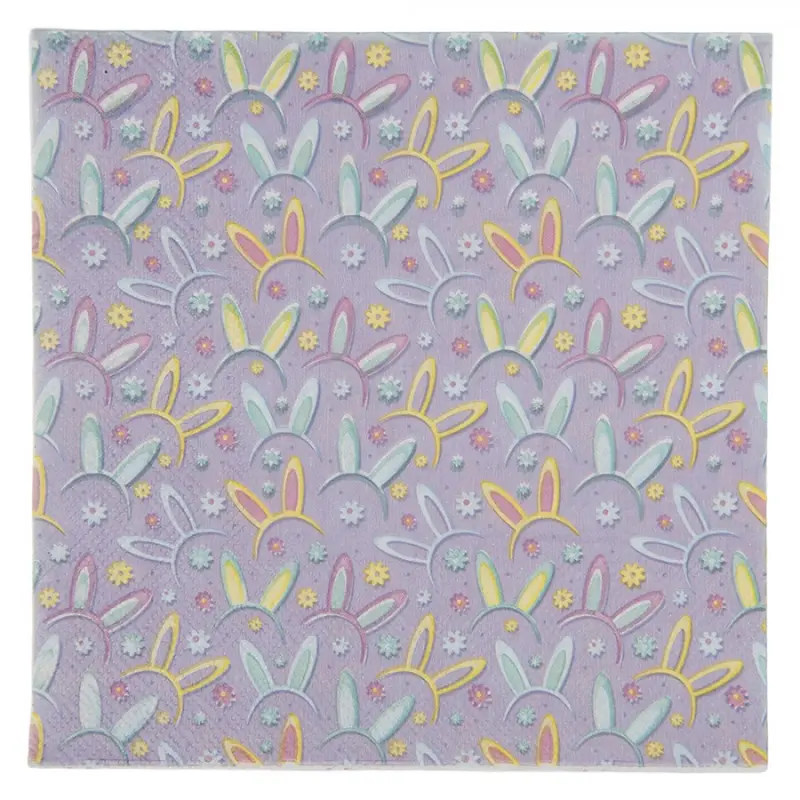 Sada 20 fialových papírových ubrousků – 33x33 cm