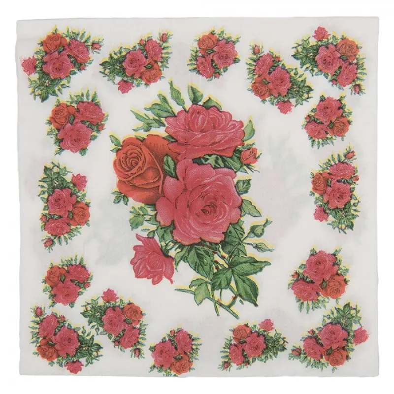 Sada 20 bílých papírových ubrousků – 33x33 cm_13
