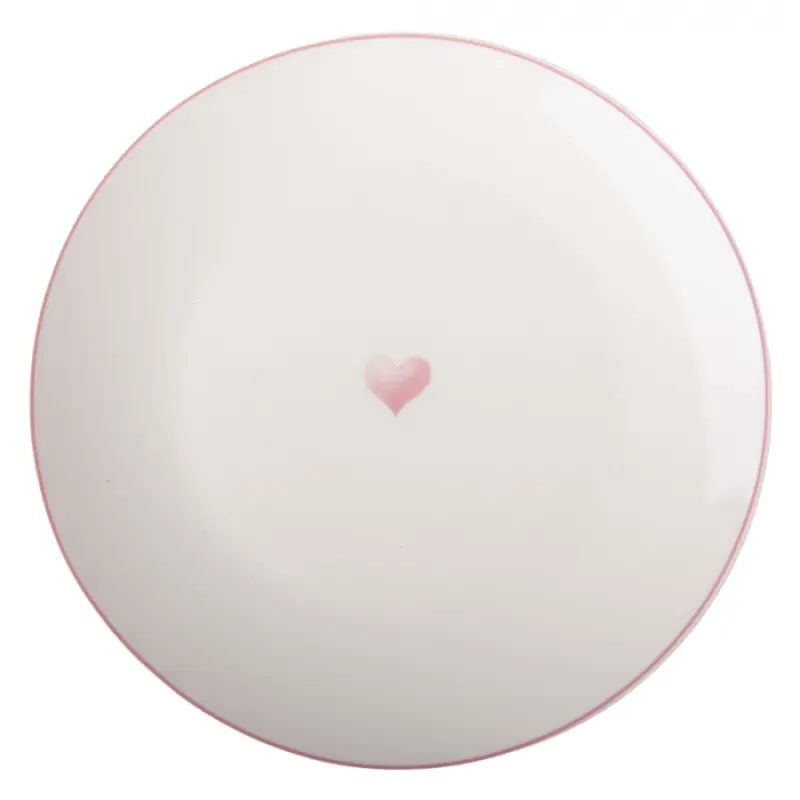 Bílý porcelánový snídaňový talíř – 20 cm