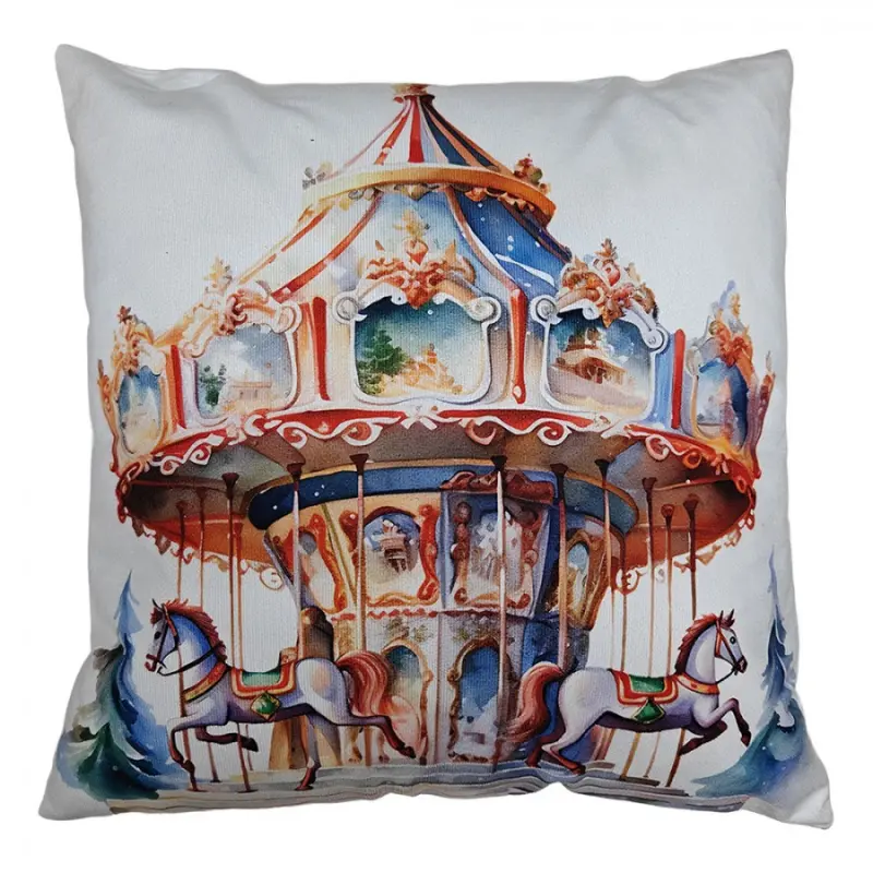 Bílý dekorativní polštář s výplní – 43x43 cm