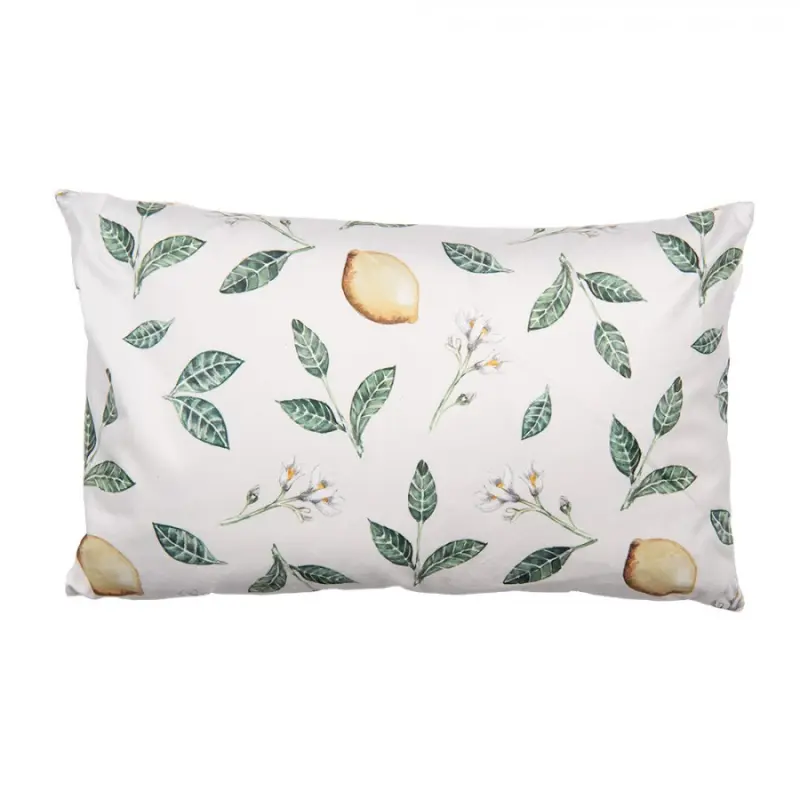 Béžový dekorativní polštář citrony s výplní Lemons &amp; Leafs