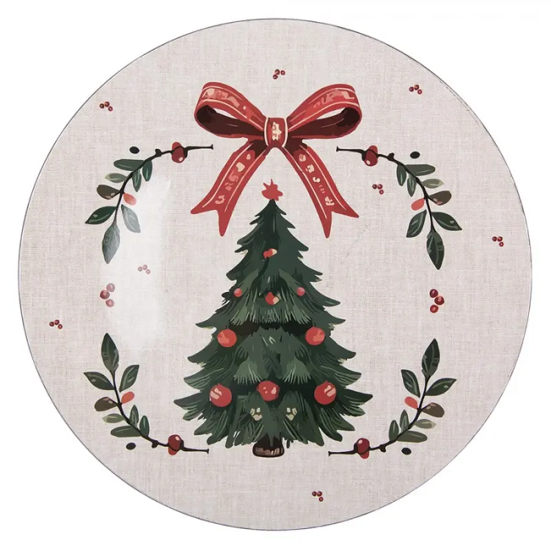 Béžový plastový servírovací talíř Traditional Christmas Harmony – 40 cm_6