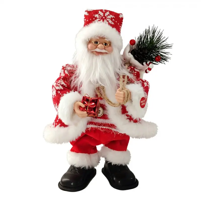 Červená plastová vánoční dekorace Santa Claus_1