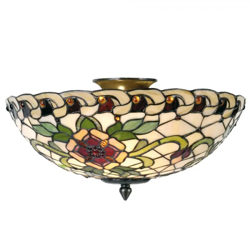 Stropní svítidlo Tiffany Alienor – Ø 40*25 cm E14/max 2*40W Clayre & Eef