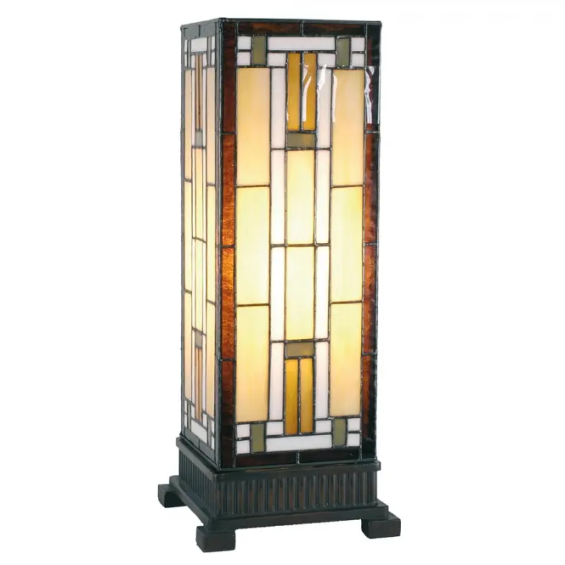 Stolní lampa Tiffany Fleurtje – 18x18x45 cm