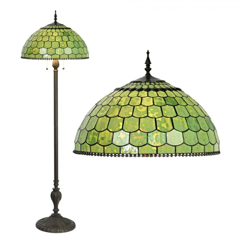 Stojací Tiffany lampa Amarante – Ø 51*165 cm E27/max 3*60W Clayre & Eef