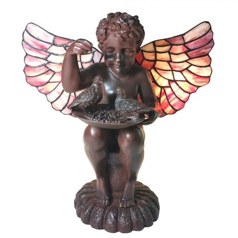 Stolní lampa Tiffany Ange – 33x21x33 cm