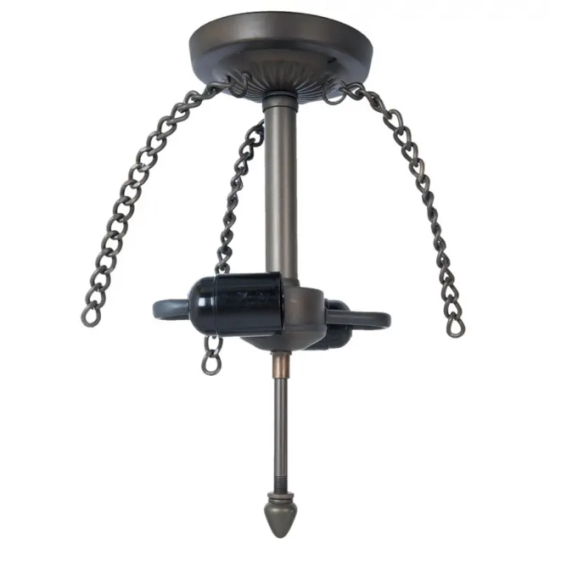 Kovové závěsné světlo bez stínidla - 15*15*33 cm / E27/60W Clayre & Eef