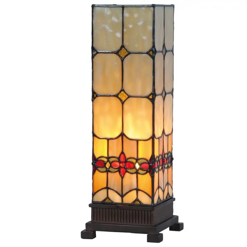 Stolní lampa Tiffany Oxford - 12.5*35 cm 1x E14 / Max 40W Clayre & Eef