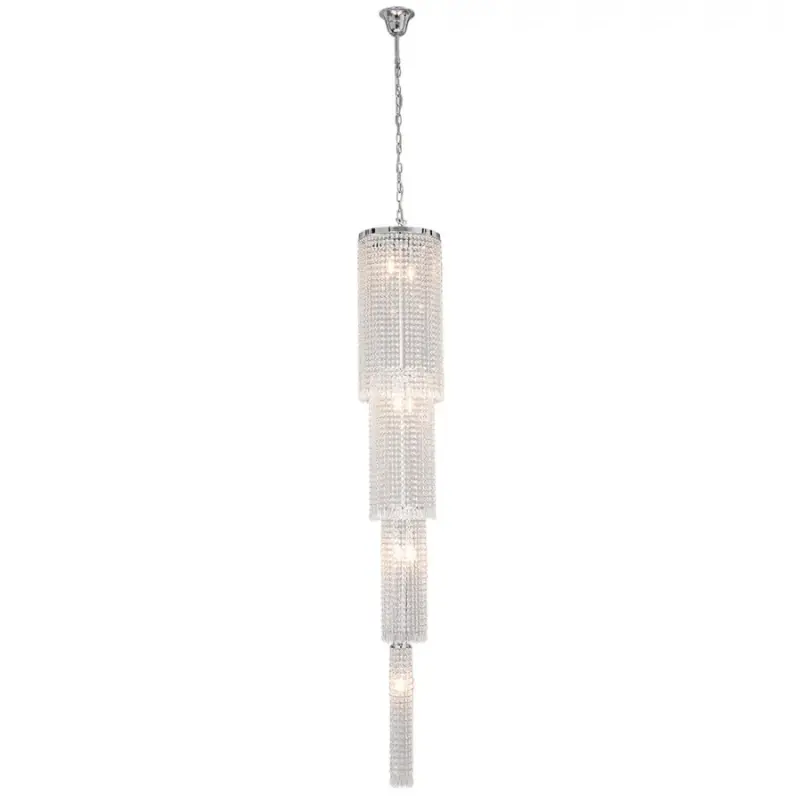 Křišťálový lustr Morell – 30x185/245 cm