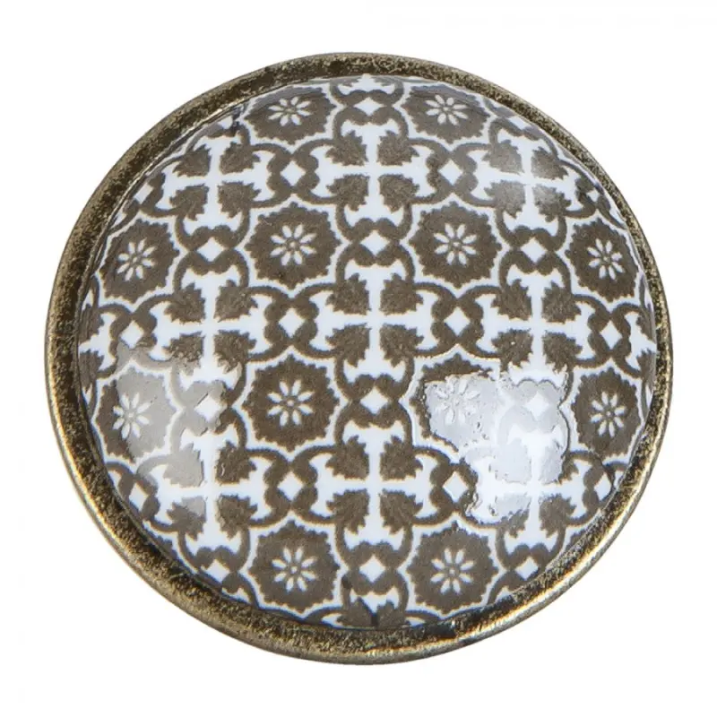 Vintage úchytka s ornamenty - Ø 2 cm Clayre & Eef