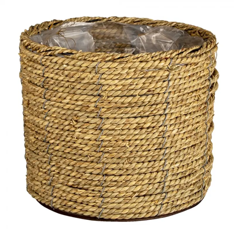 Pletený přírodní obal na květinu M – 26x21 cm