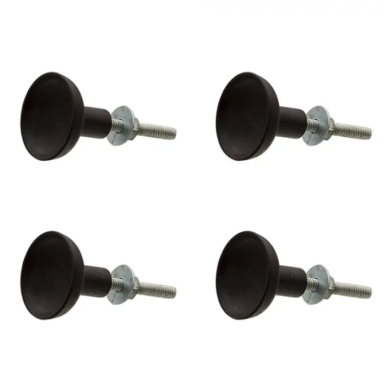 Sada 4ks černo-hnědá kovová úchytka Rein – 3x2 cm