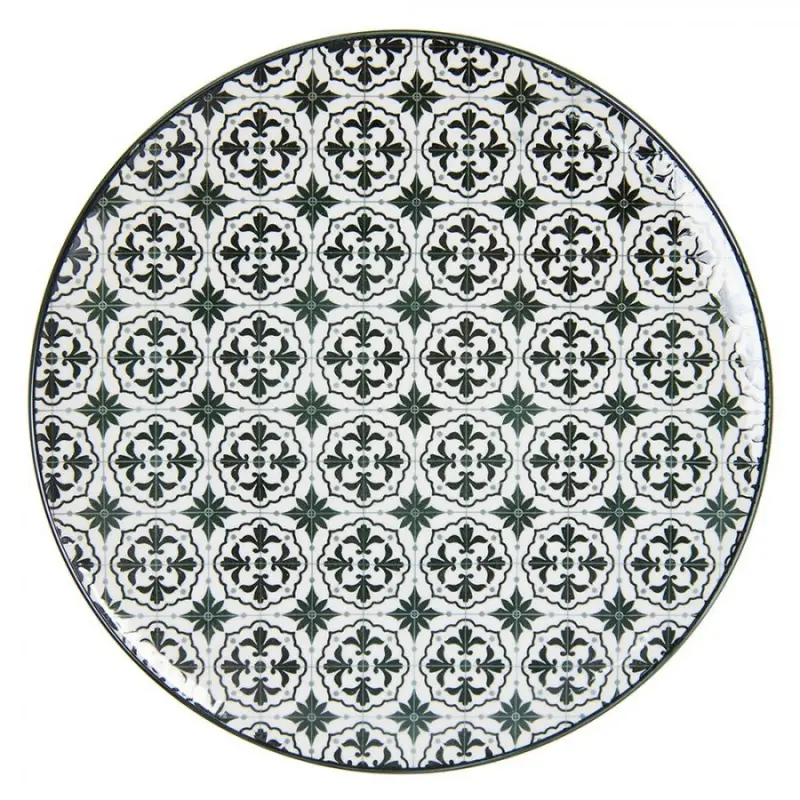 Černý jídelní talíř Tonie – 26x2 cm