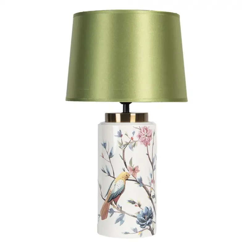 Stolní lampa se zeleným stínidlem Emmy – 27x50 cm