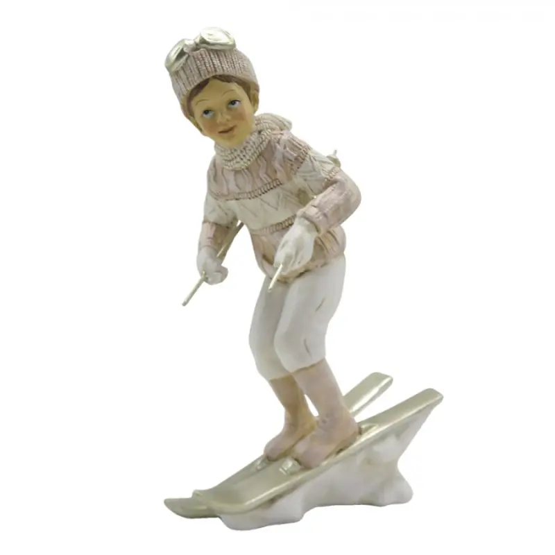 Dekorace Socha Dítě Růžová Bílá 12*8*19 cm – 12x8x19 cm