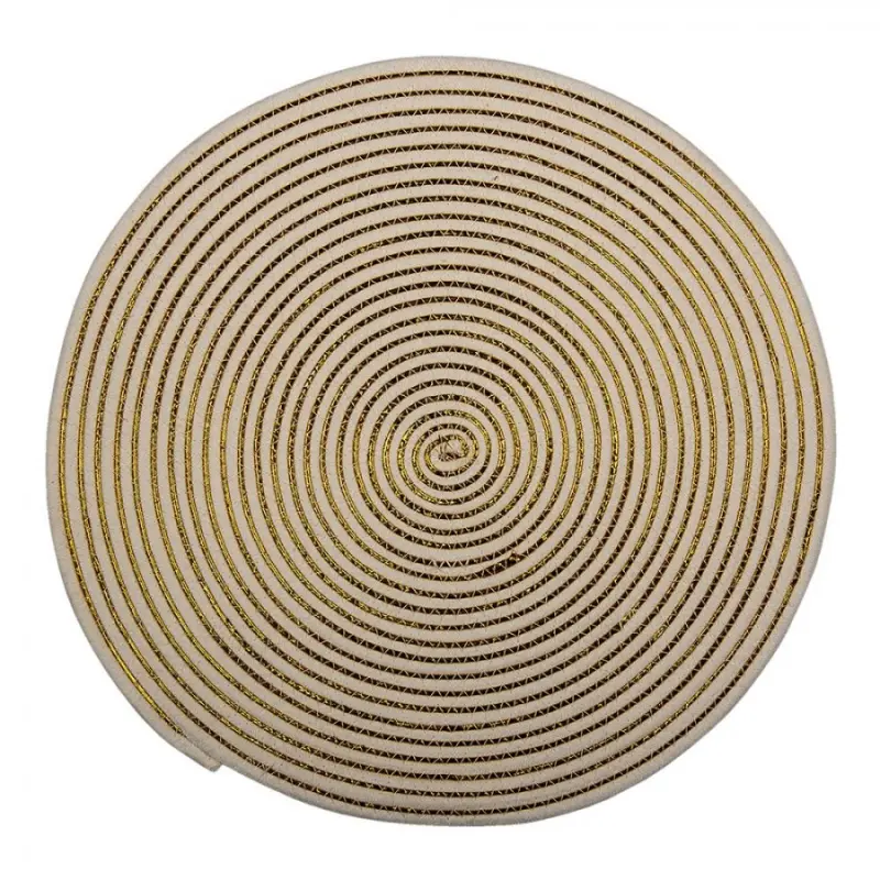 Kulaté pruhované prostírání z juty - Ø 51*1 cm Clayre & Eef