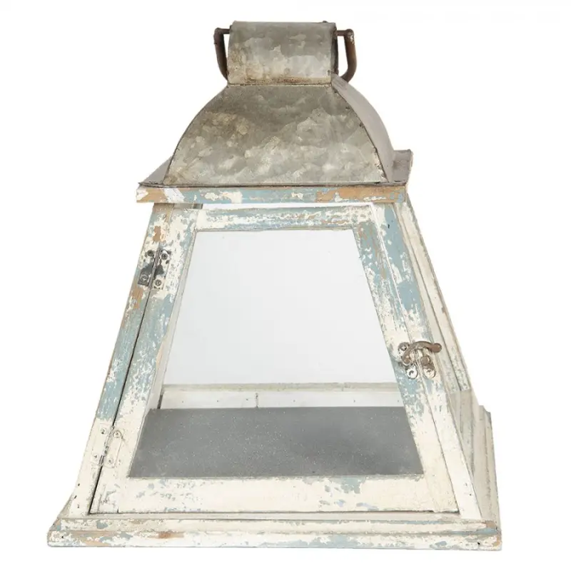 Dřevěná lucerna s patinou Cosette - 33*33*37 cm Clayre & Eef