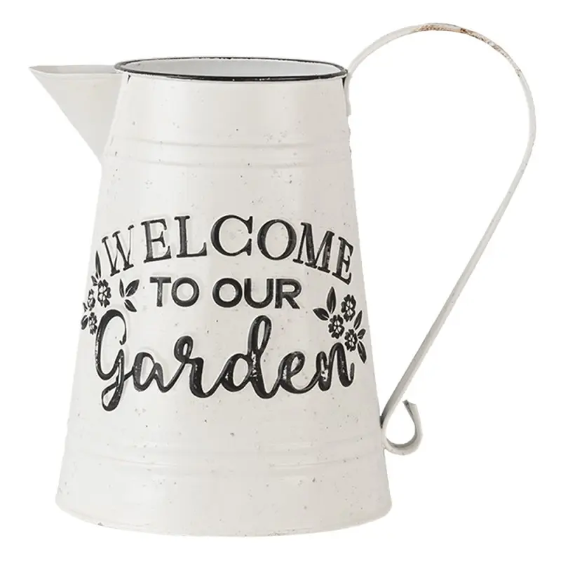 Dekorační plechový retro džbán Garden - 17*17*23 cm Clayre & Eef