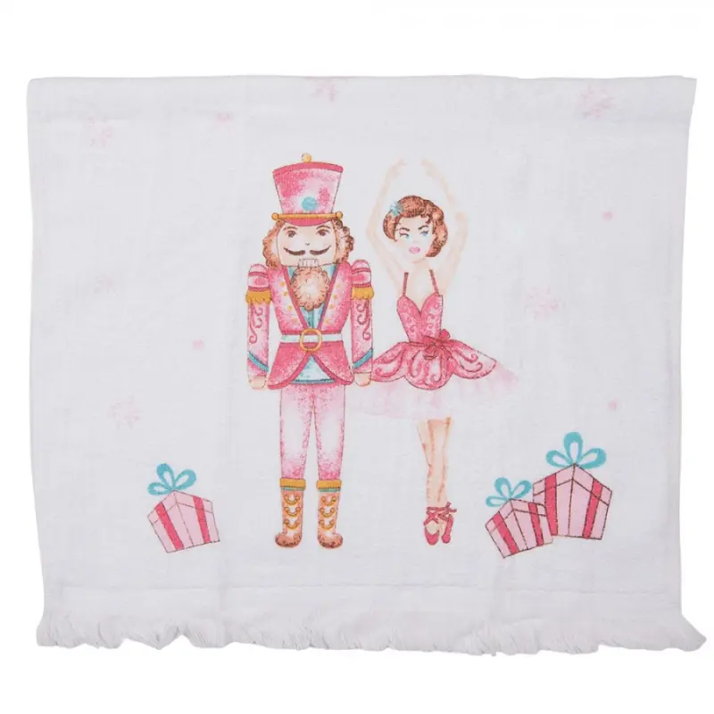 Froté ručník s Louskáčkem a baletkou Pastel Nutcracker – 40x66 cm