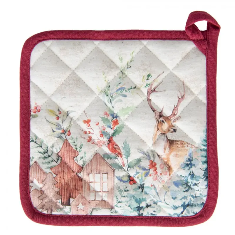 Chňapka -podložka  Dearly Christmas - 20*20 cm Clayre & Eef