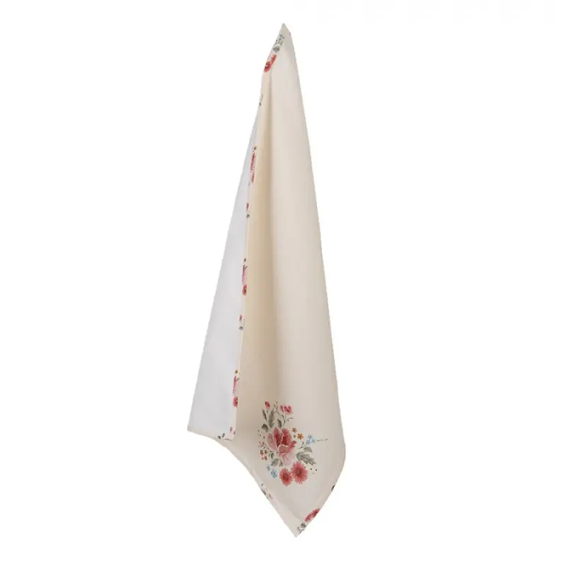 Bavlněná utěrka s květy Little Rose Collection – 50x70 cm