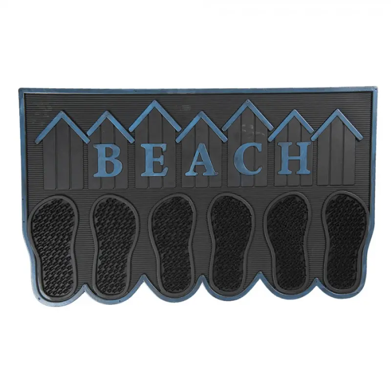 Gumová rohožka před dveře Beach – 75x45x1 cm