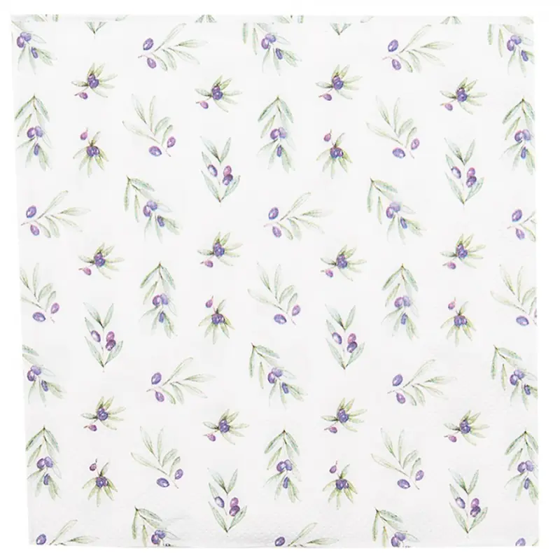 Papírové ubrousky s olivami Olive Garden – 33x33 cm