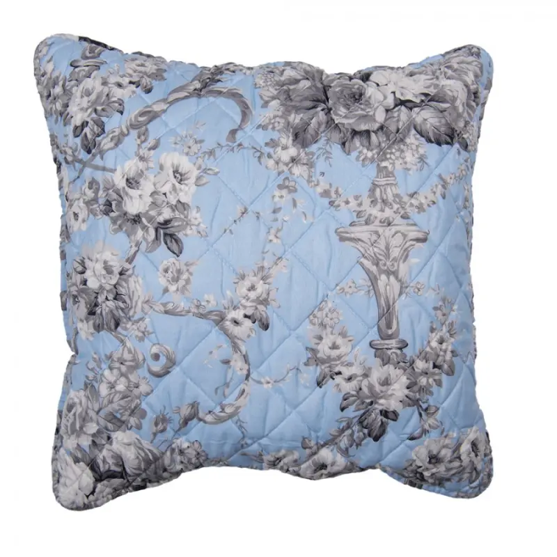 Modrý vintage povlak na polštář M – 50x50 cm