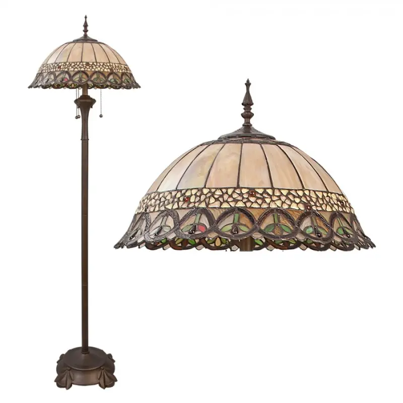 Stojací lampa Tiffany- Ø 50*165 cm 3x E27 / Max 60w – 50x165 cm