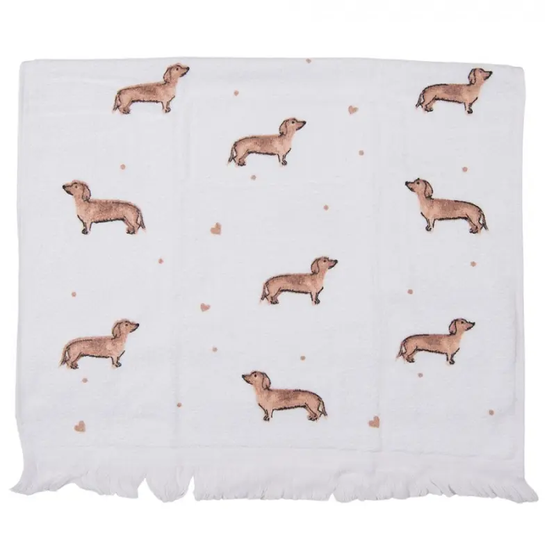Kuchyňský froté ručník s jezevčíkem Dachshund Love – 40x66 cm
