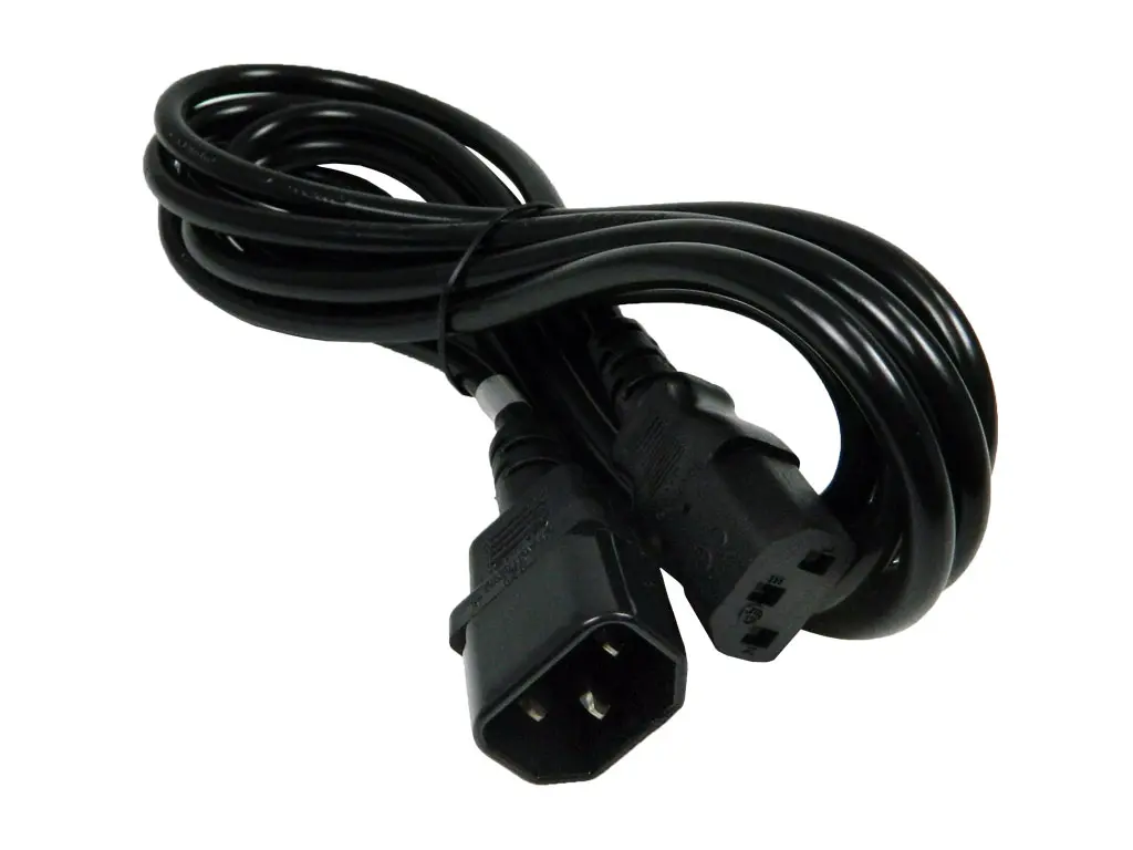 Kabel; 3x1mm2; IEC C13 zásuvka,IEC C14 vidlice; 3m; černá; 10A