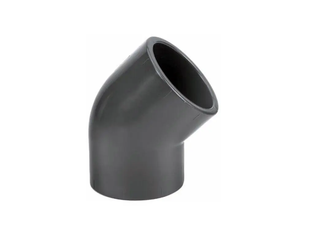 Koleno 45° lepení/lepení, úhel 45°  PVC  90 mm