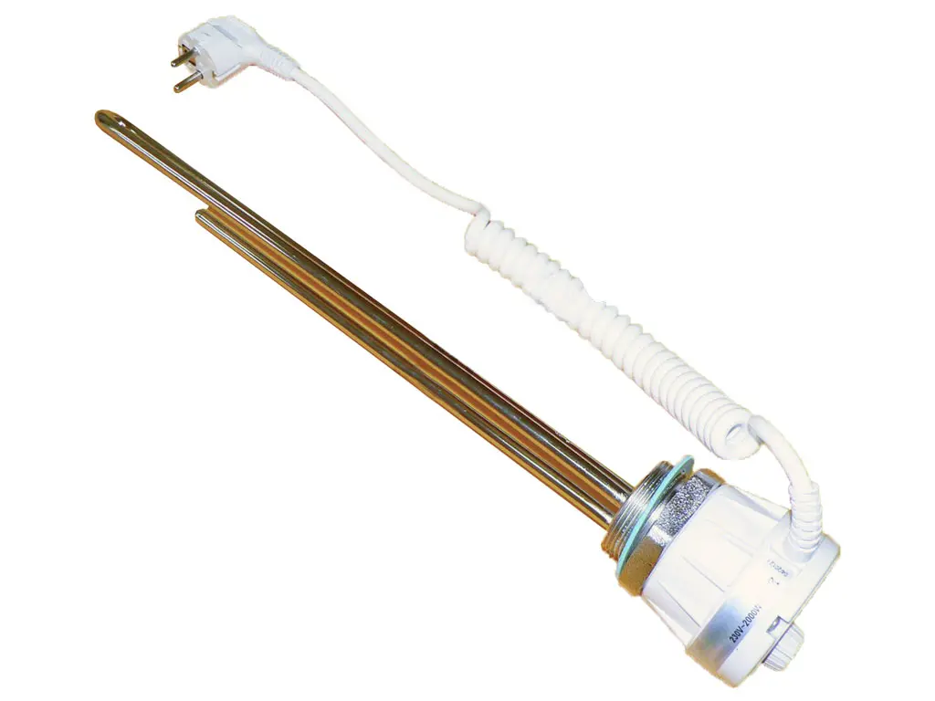 Topné těleso 3000 W 230 V s termostatem závit G 6/4" nerezová ocel