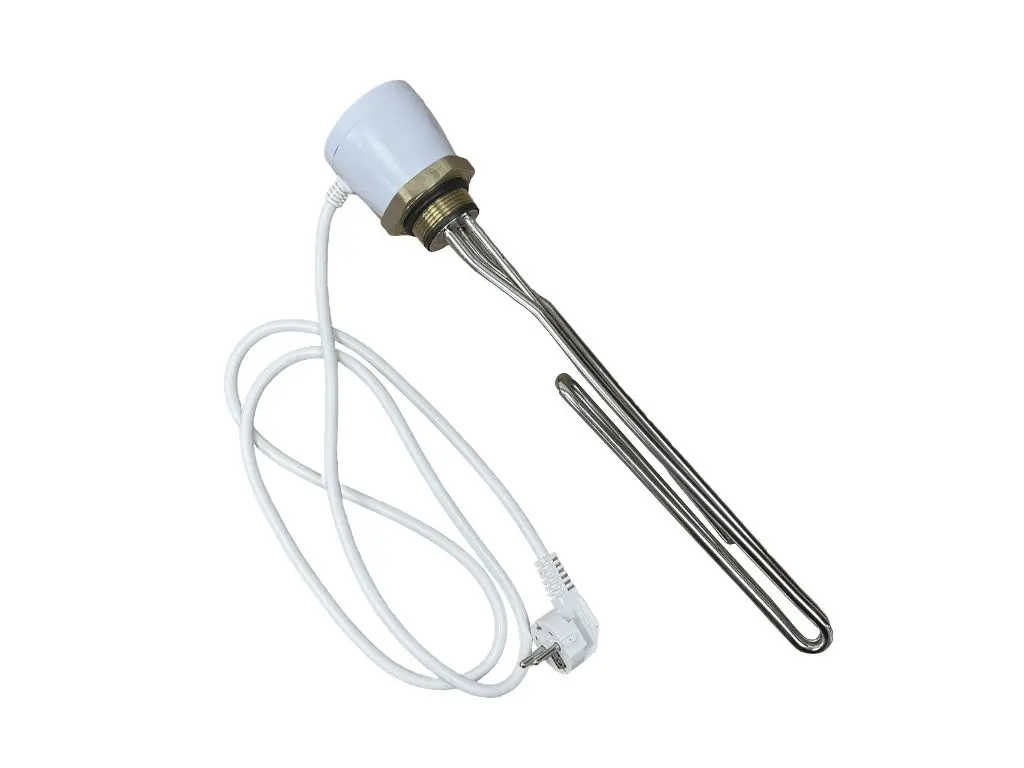 Topné těleso 3000W 230V s termostatem závit G 5/4" nikl