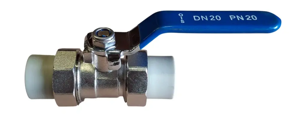 PPR Kulový kohout 20mm s varným rozebíratelným šroubením