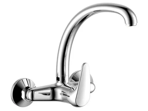 Dřezová nástěnná baterie s ramínkem "J", rozteč 150 mm