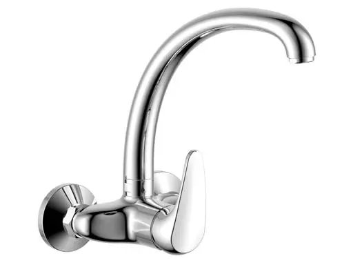 Dřezová nástěnná baterie s ramínkem "J", rozteč 100 mm