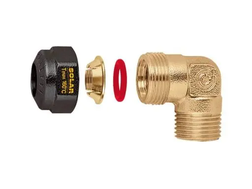 2547 Šroubení pro solární systém 3/4" M rohové, průměr 22mm