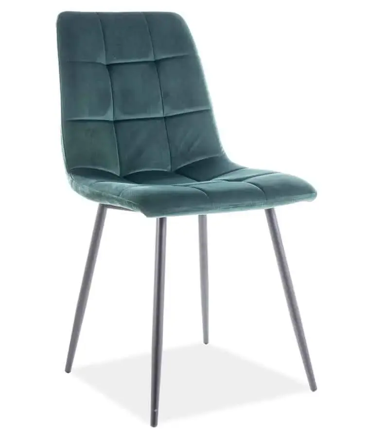 Casarredo Jídelní čalouněná židle MAJA velvet zelená/černá