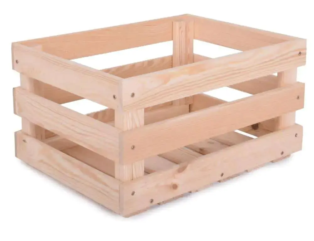 Dřevěný úložný box v přírodní barvě 42x29x22 cm Apple Box – Rojaplast