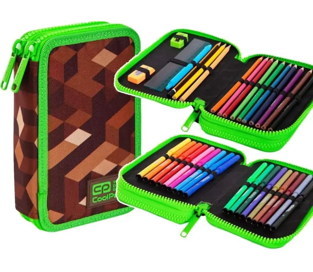 bHome Školní penál dvoupatrový s náplní Pixel PEBH1213