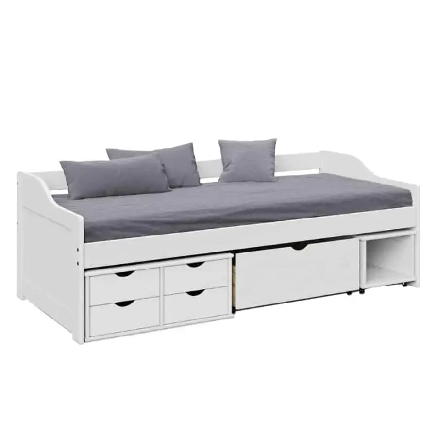 Tempo Kondela Postel s úložným prostorem MAXI NEW 90x200 - bílá, masiv