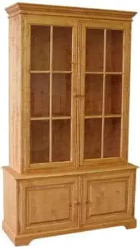 Unis Dřevěná knihovna prosklená 00310