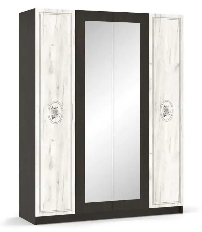 Casarredo Šatní skříň 4D ATHOS wenge/dub kraft