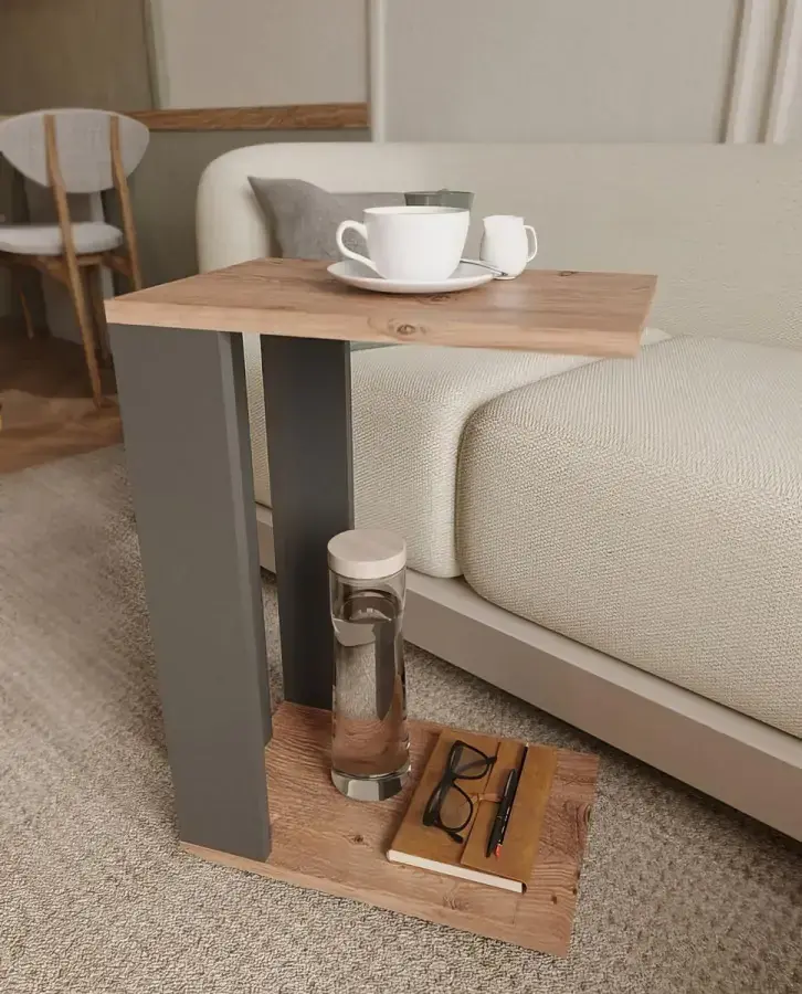 Casarredo Příruční stolek na kolečkách HOOVER barva borovice/antracit