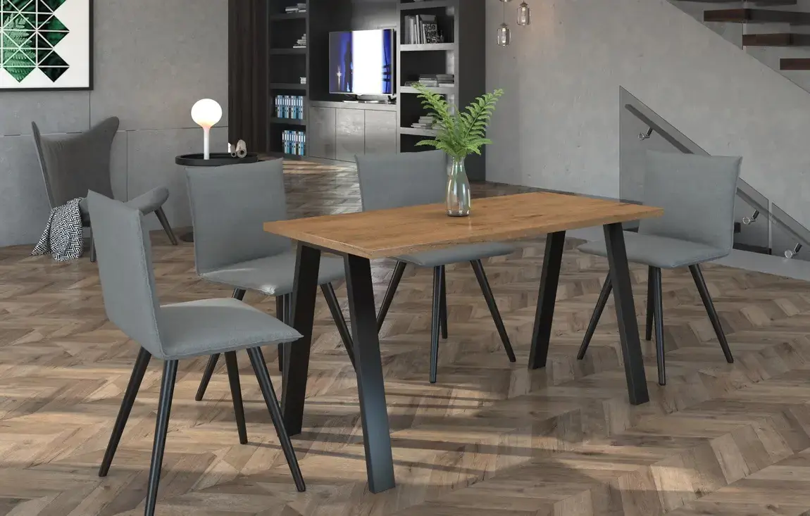 Casarredo Jídelní stůl KOLINA 138x90 cm černá/lancelot