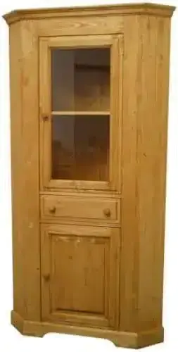 Unis Dřevěná skříň rohová vysoká 00176